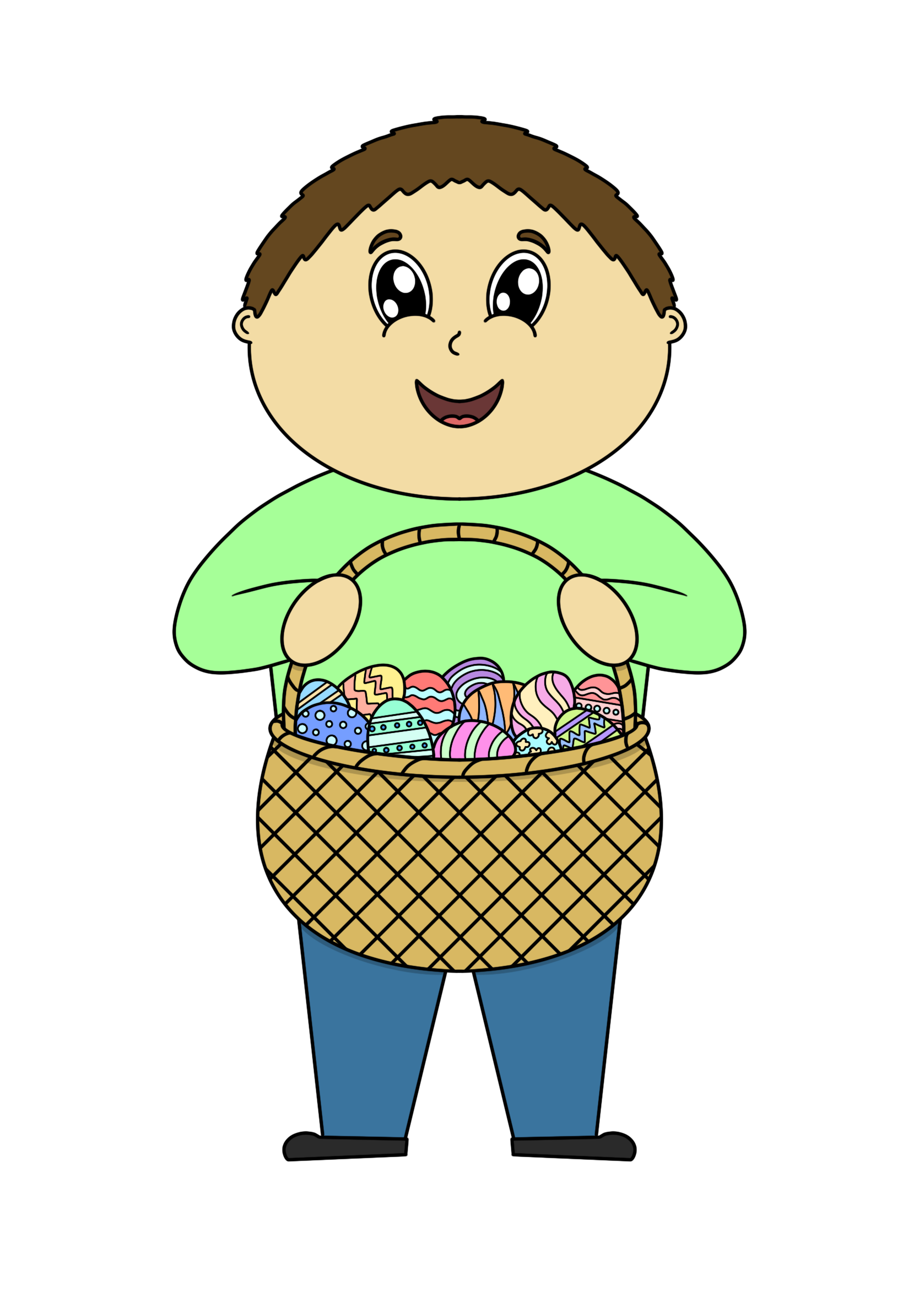 Copy of Boy holding basket color