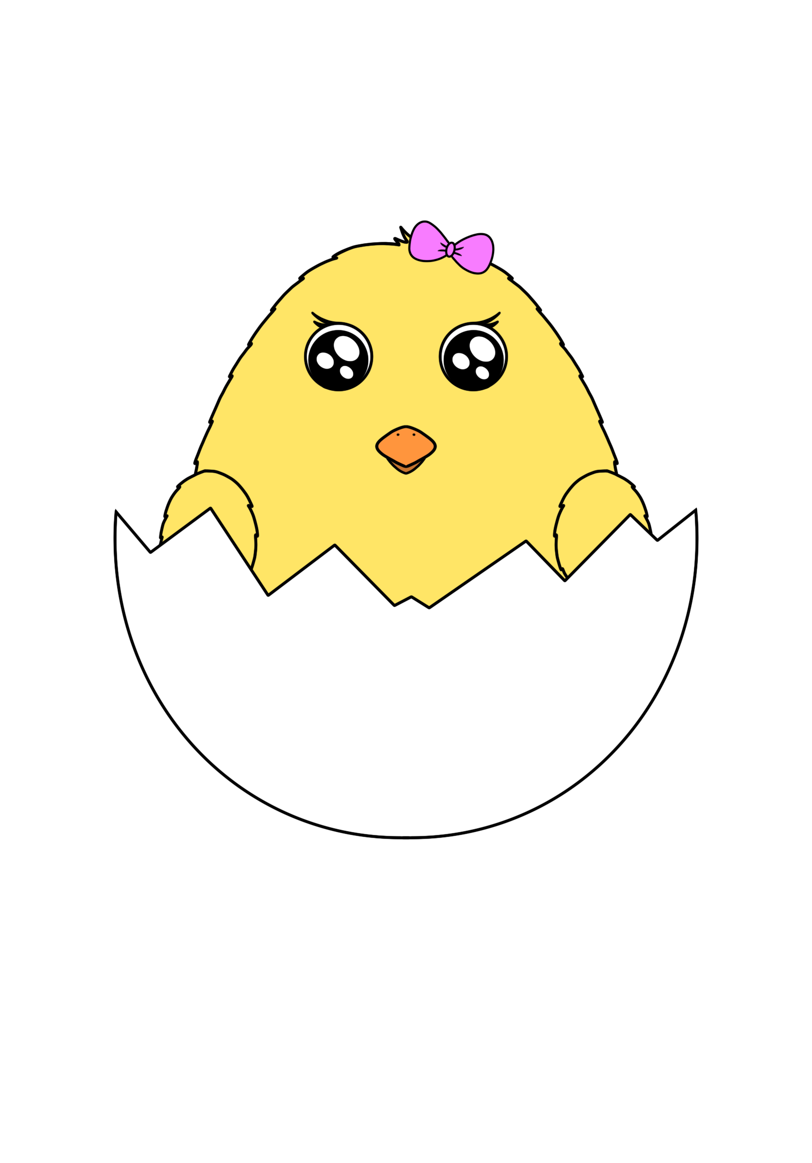 Copy of Girl chick in egg color