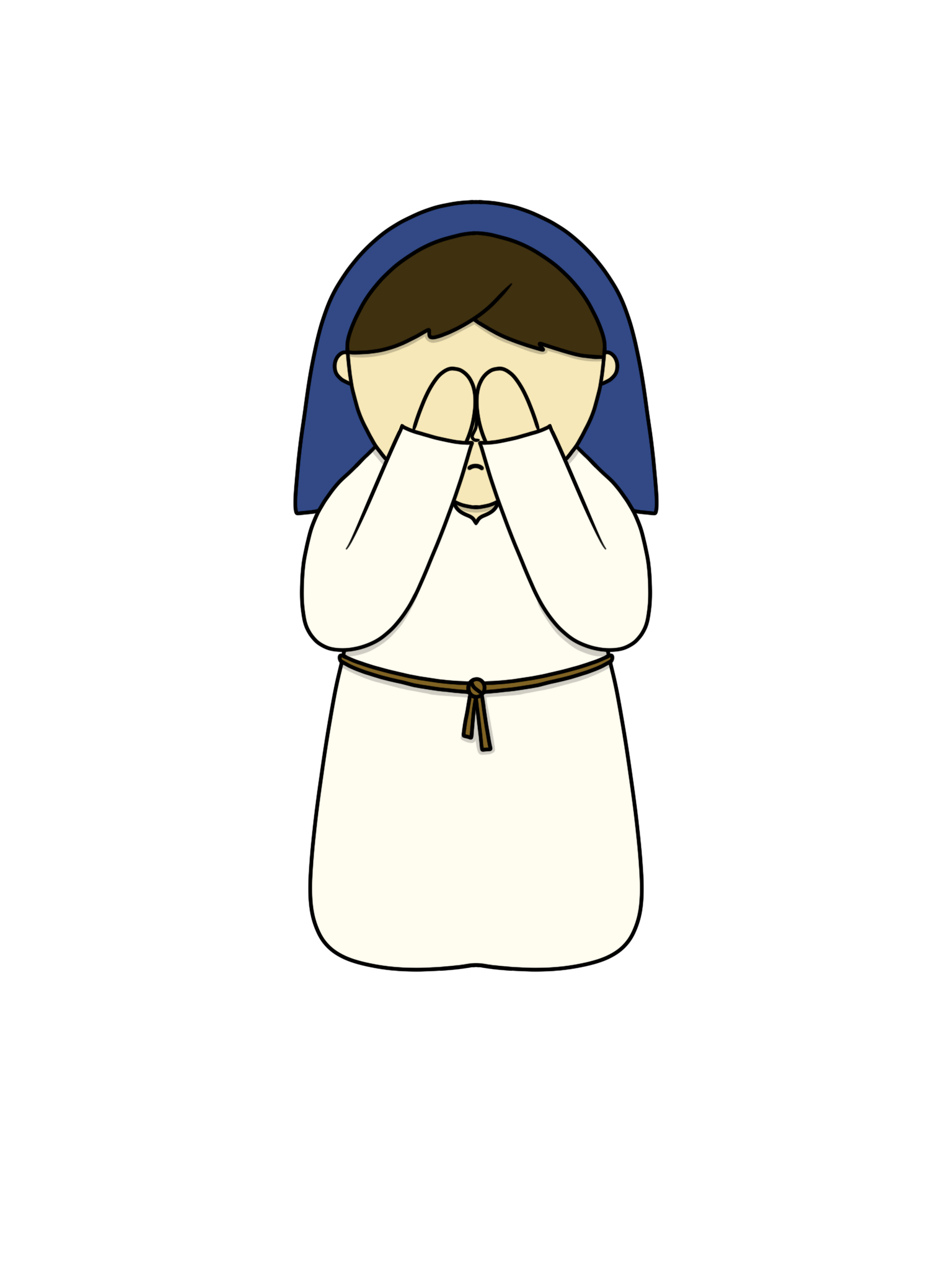 Crying woman colored