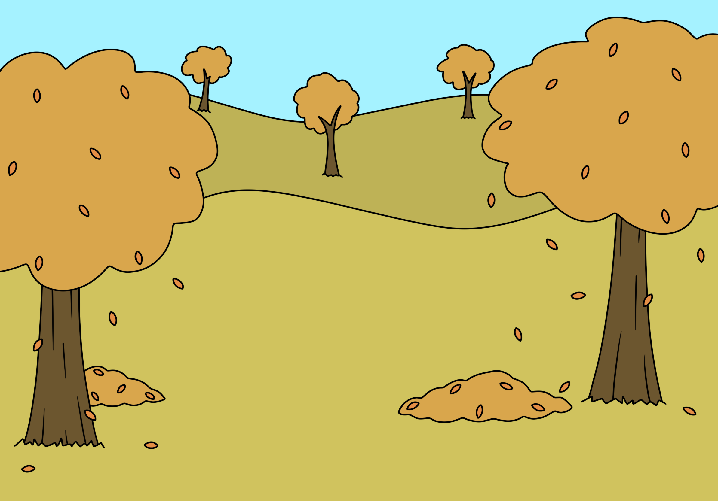 Fall trees color