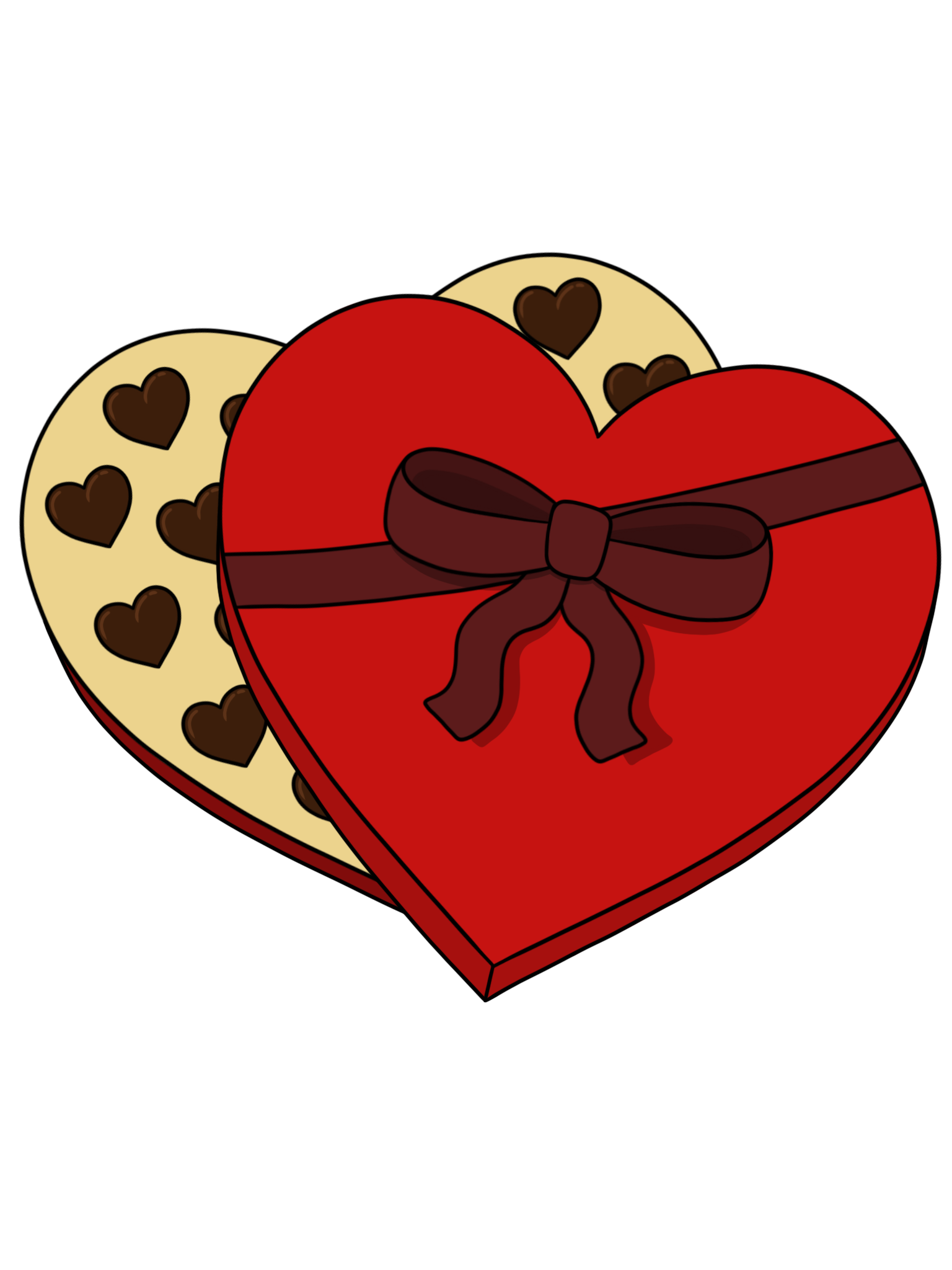 Heart chocolates color